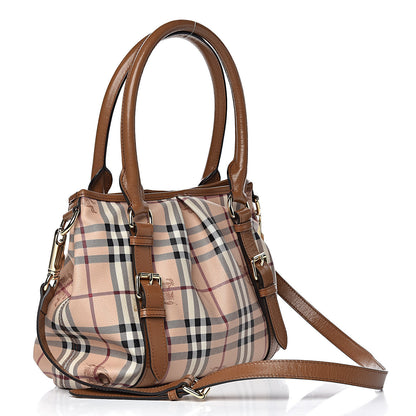 Burberry Haymarket Check Small Northfield Tote Mid Camel 3 of 14