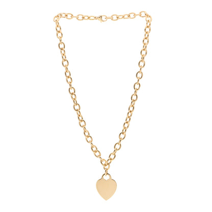 Tiffany 18K Yellow Gold Heart Tag Necklace 3 of 4