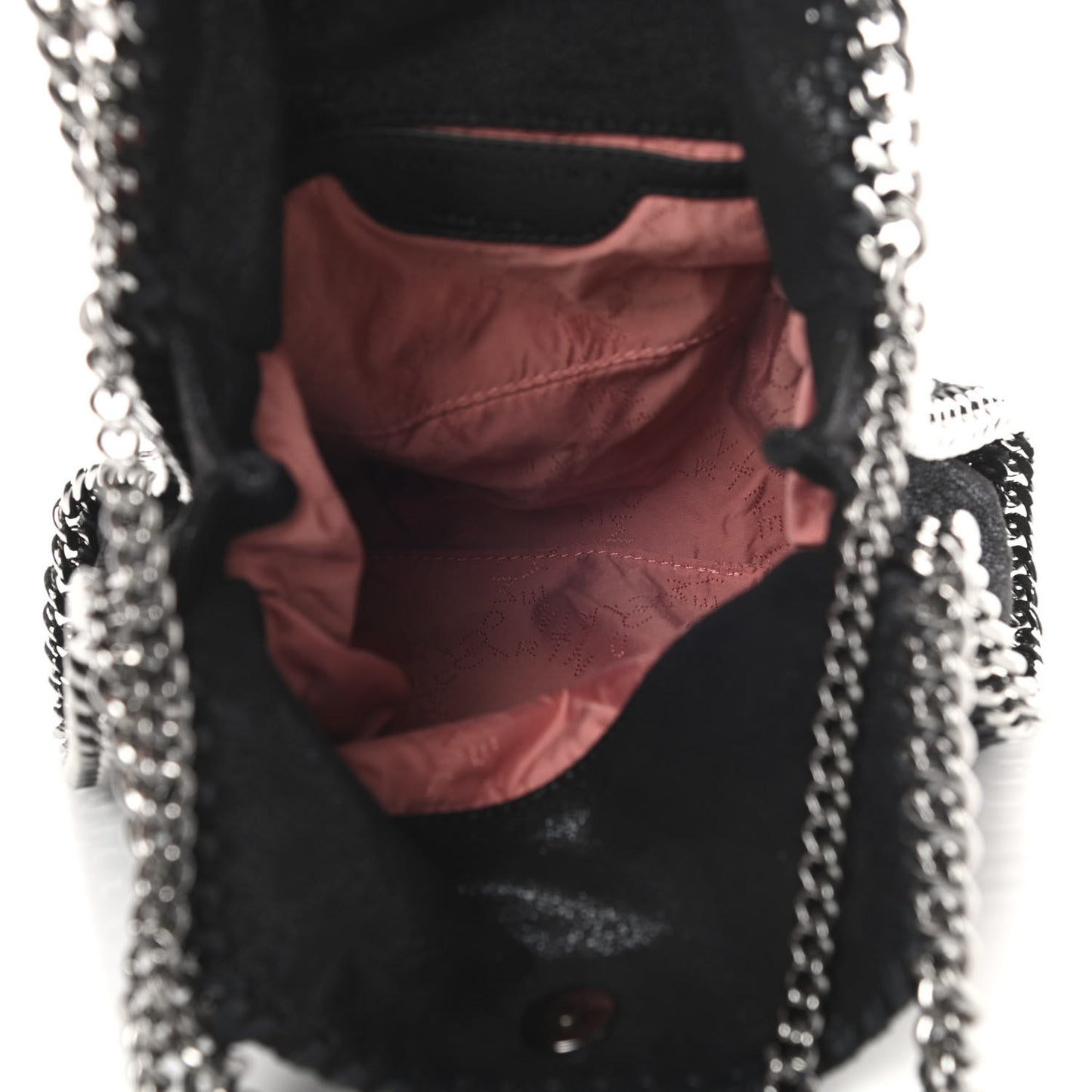 Shaggy Deer Mini Falabella Fold Over Tote Black