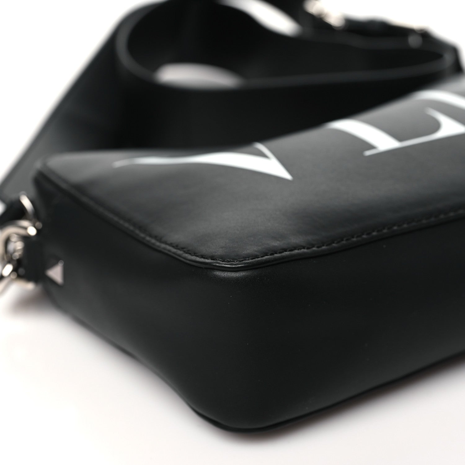 Valentino Garavani Calfskin VLTN Print Crossbody Bag Black 8 of 9