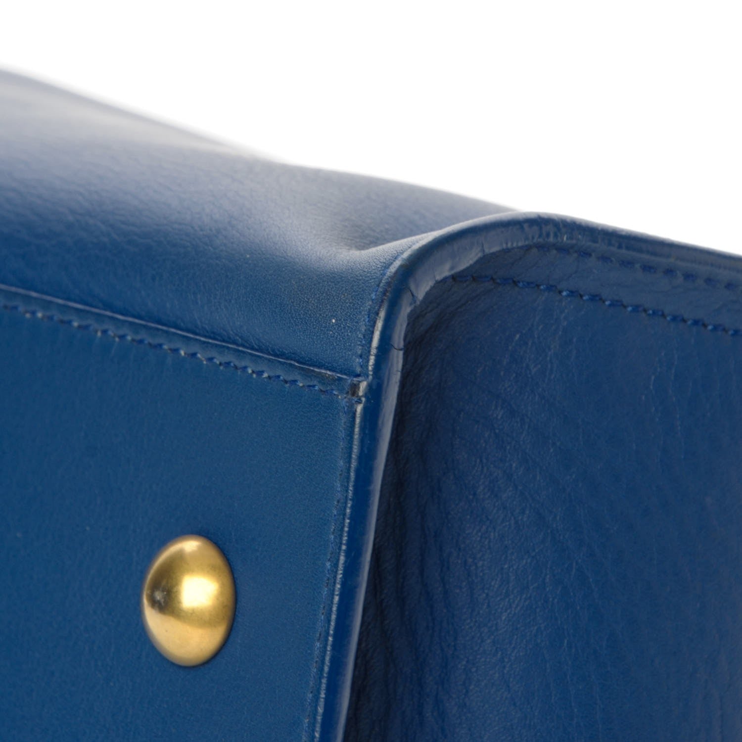 Saint Laurent Calfskin Small Classic Y Cabas Royal Blue 15 of 16