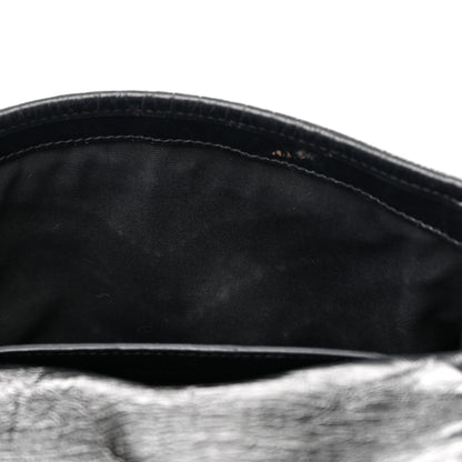 Saint Laurent Crinkled Calfskin Matelasse Monogram Baby Niki Chain Satchel Black 11 of 18