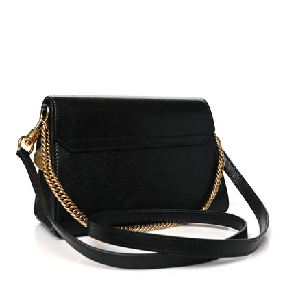 Givenchy Goatskin Suede Small GV3 Shoulder Bag Black Grey 3 of 9