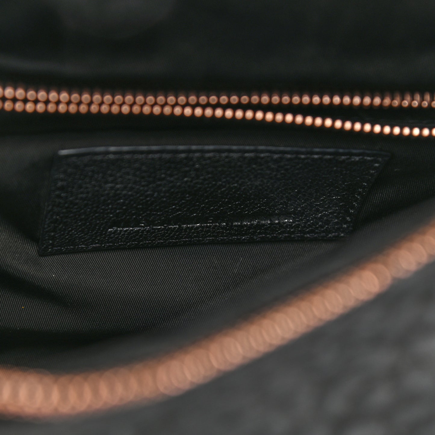 Pebbled Lambskin Rockie Black Rose Gold Hardware