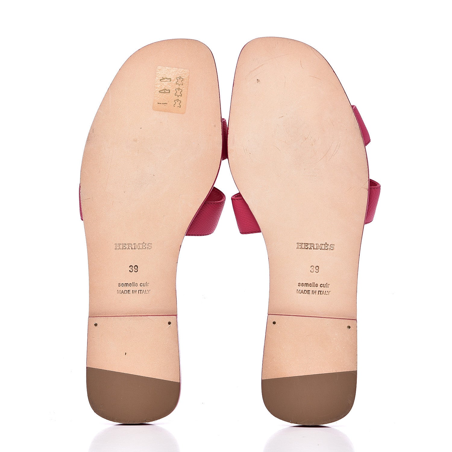 Hermes Epsom Oran Sandals 39 Pink 5 of 8