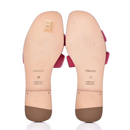 Hermes Epsom Oran Sandals 39 Pink 5 of 8