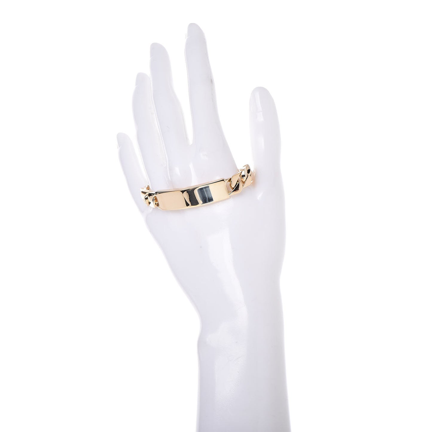 18K Yellow Gold Curb Link ID Bracelet