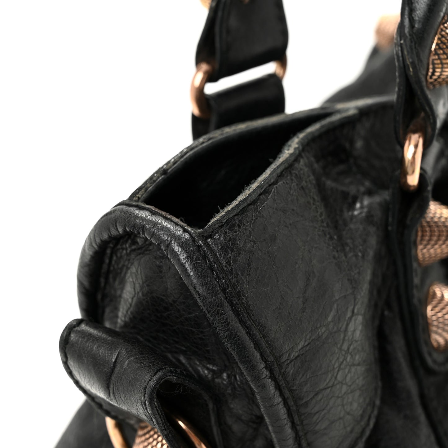 Agneau Giant 21 Rose Gold Hardware City Black