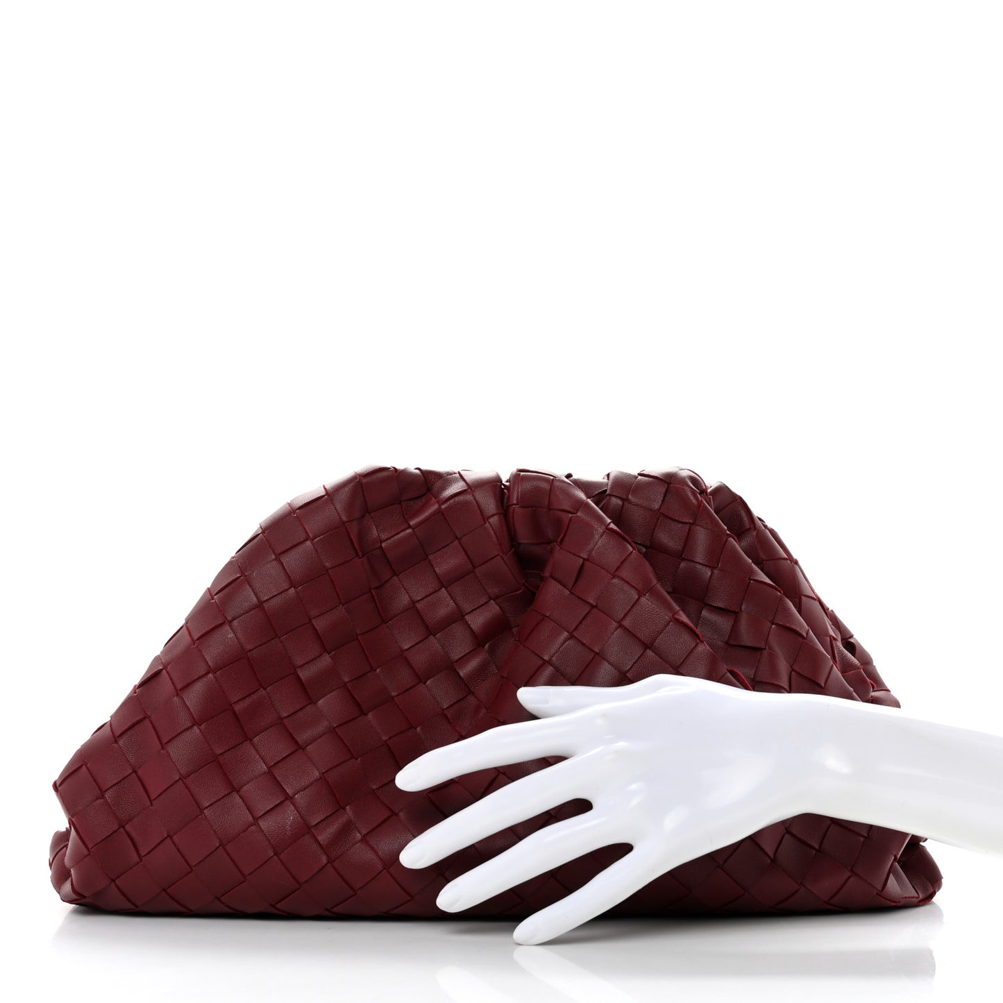 Nappa Maxi Intrecciato The Pouch Oversized Clutch Bordeaux