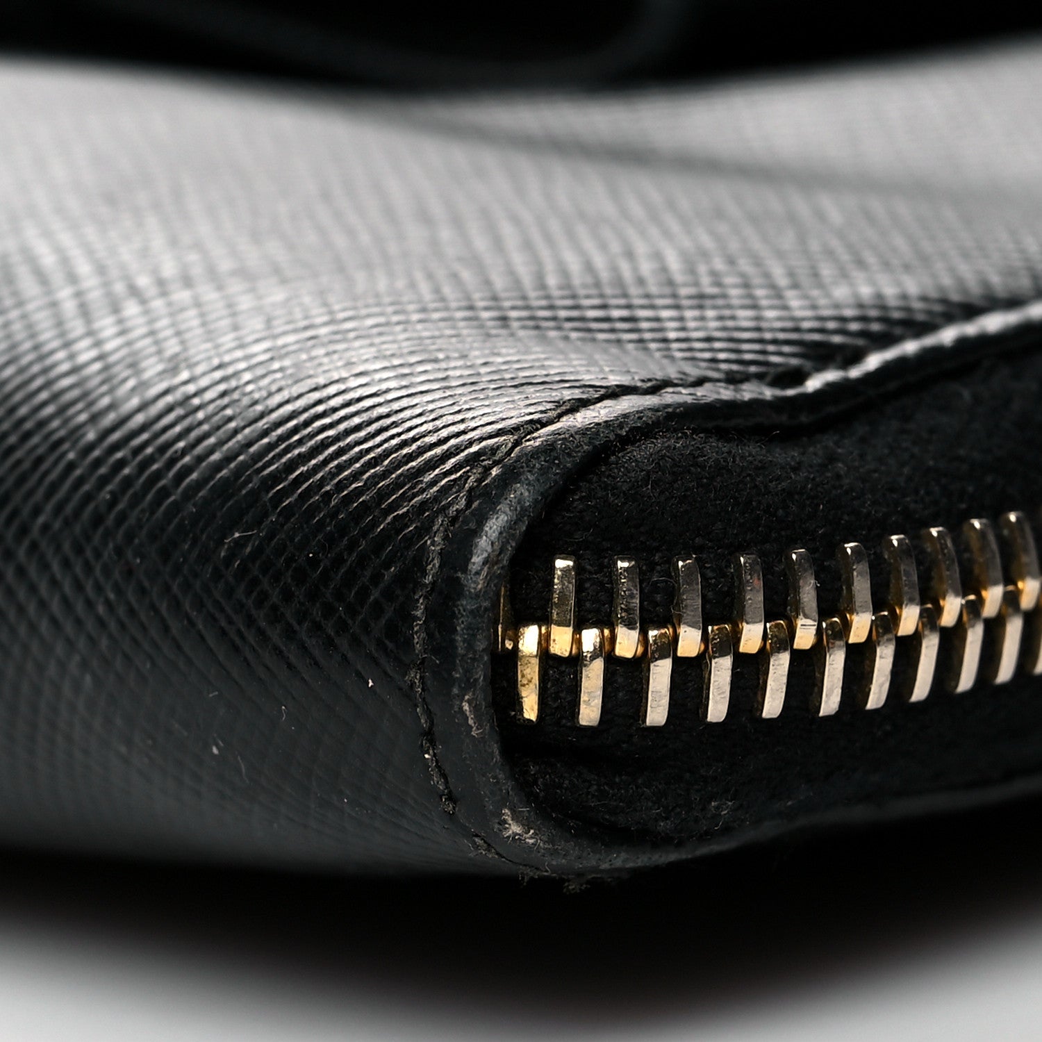Prada Saffiano Fiocco Bow Zip Around Wallet Black 9 of 15