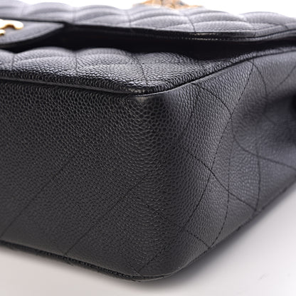 Chanel Caviar Quilted Jumbo Double Flap Black 10 of 13