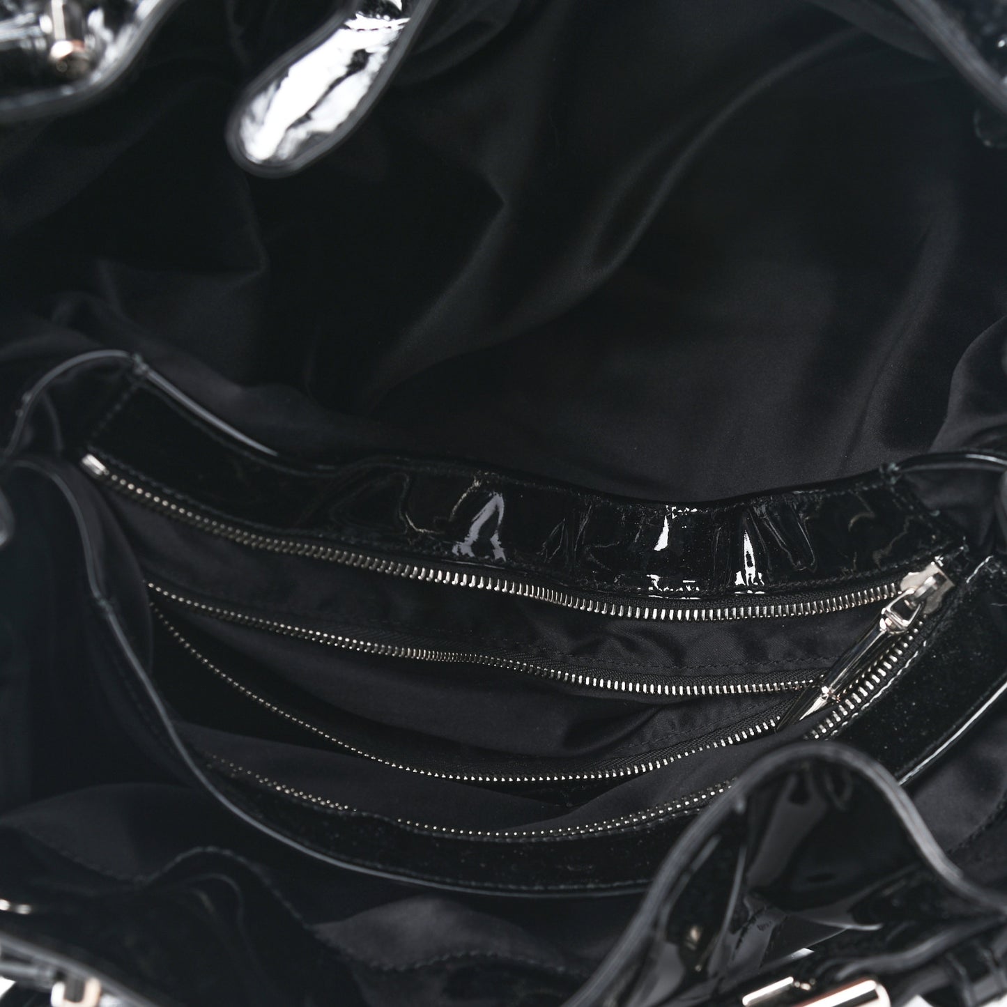 Patent Quilted Beaton Black