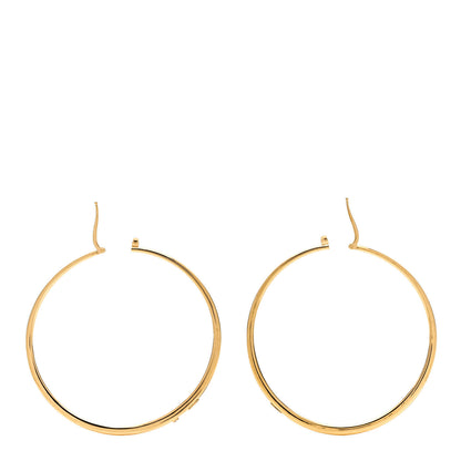 Roberto Coin 18K Yellow Gold XL Graduated Curved Hoop Earrings 3 of 4