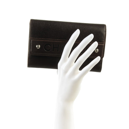 Chanel Caviar Small Flap Wallet Dark Brown 2 of 8