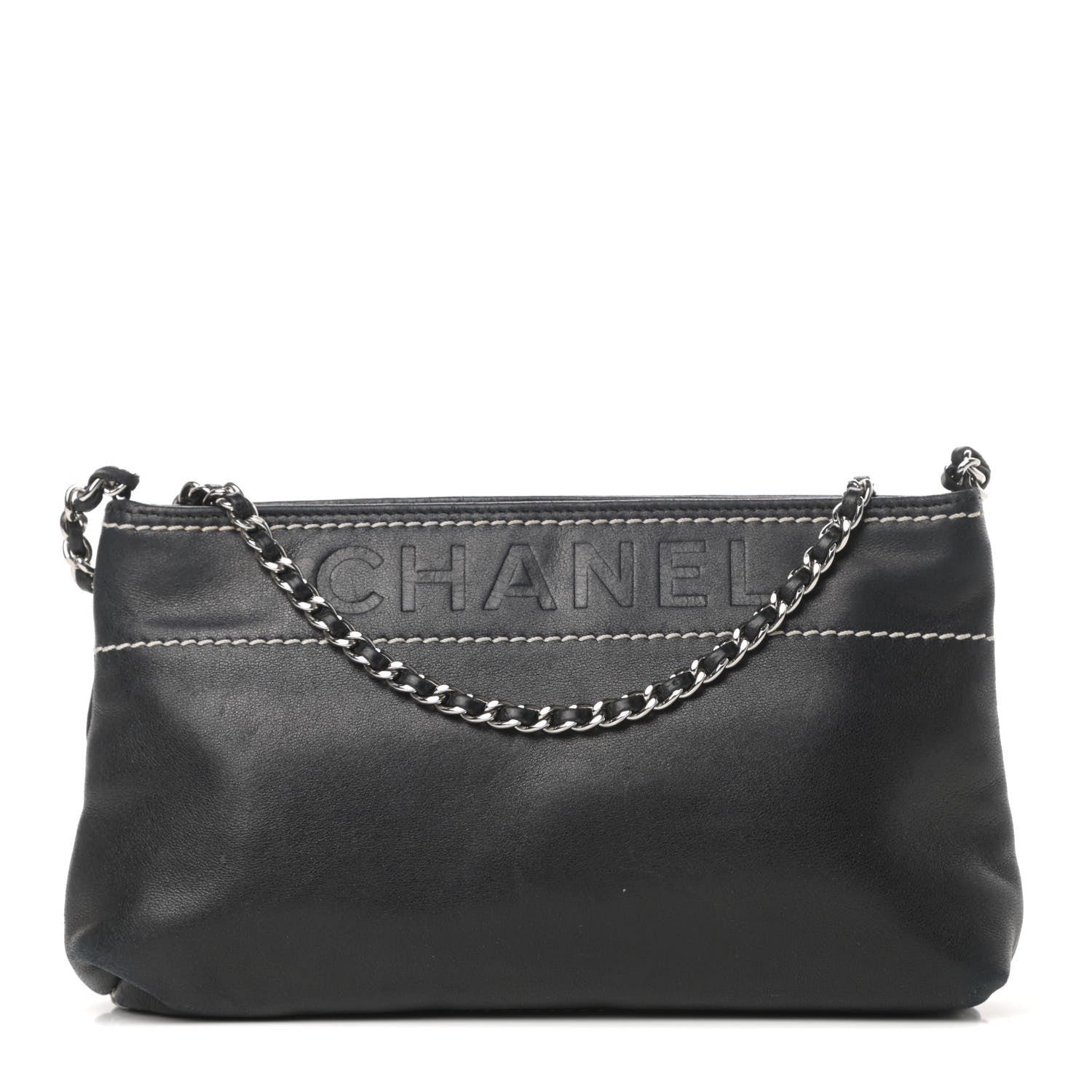 Chanel Lambskin Lax Pochette Black 1 of 11