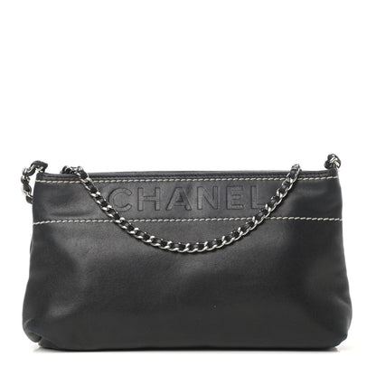 Chanel Lambskin Lax Pochette Black 1 of 11