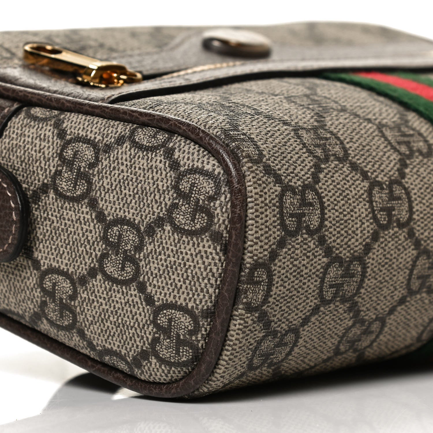 Gucci GG Supreme Monogram Web Small Ophidia Belt Bag 95 38 Dark Brown 9 of 13