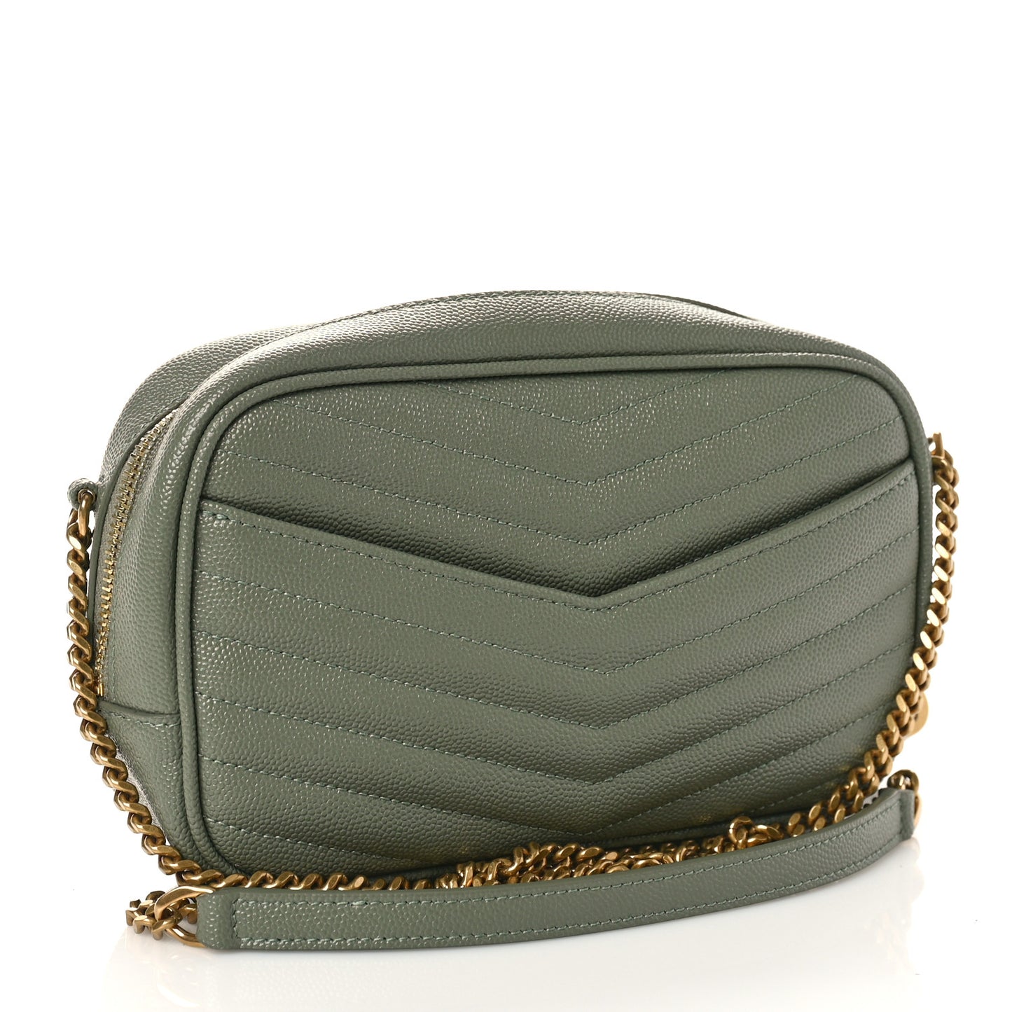 Grain De Poudre Matelasse Monogram Mini Lou Camera Bag Light Sage
