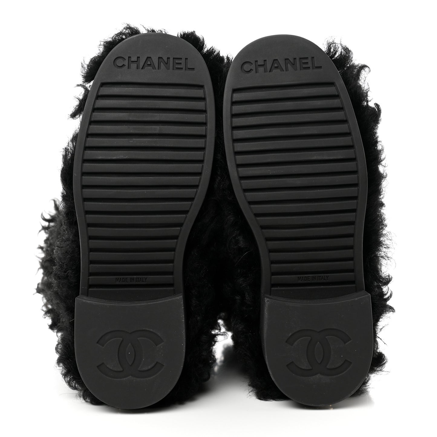 Shearling Sheepskin High Boots 36.5 Black
