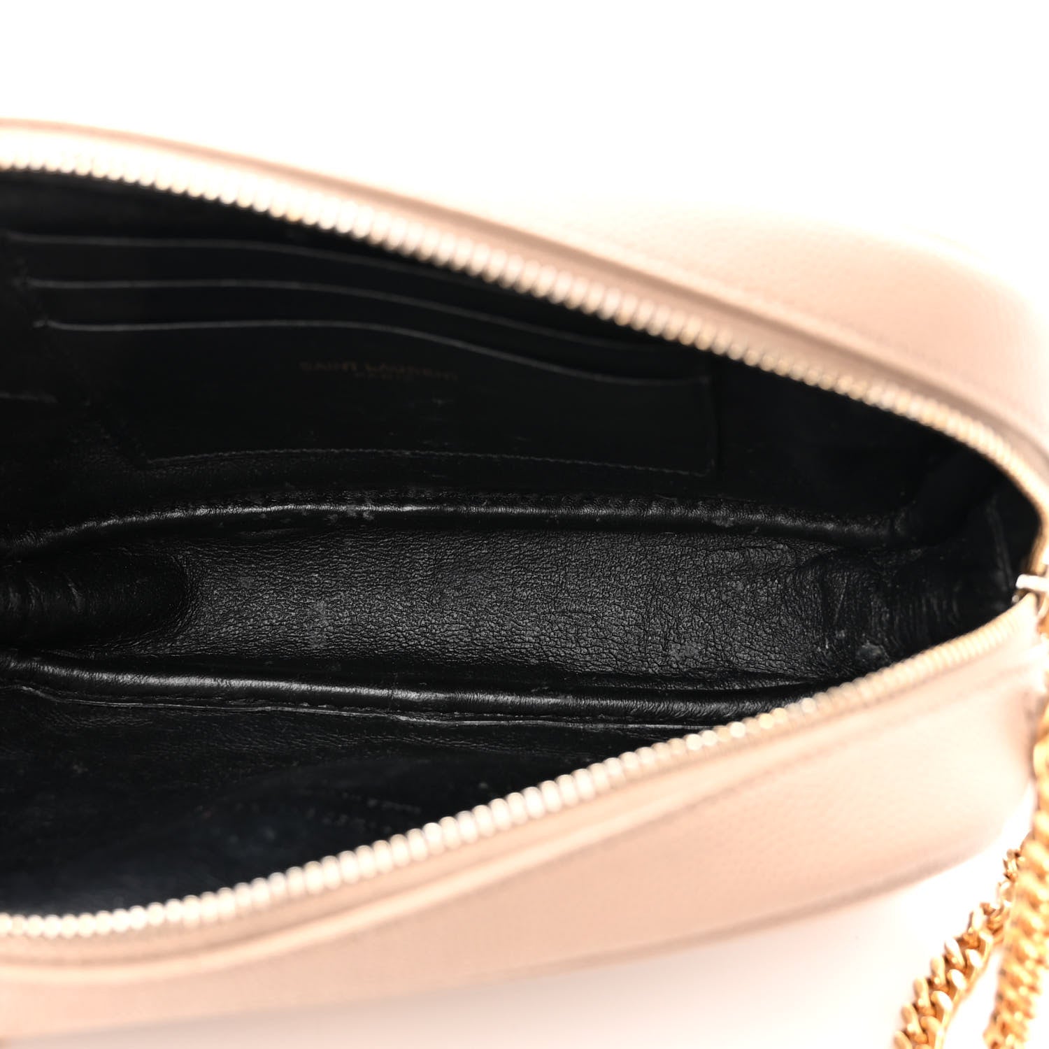 Saint Laurent Grain De Poudre Matelasse Monogram Mini Lou Camera Bag Dark Beige 5 of 13