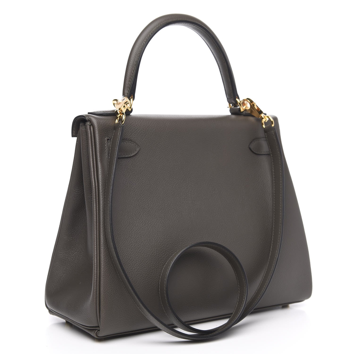Hermes Evercolor Kelly Retourne 28 Vert De Gris 3 of 10