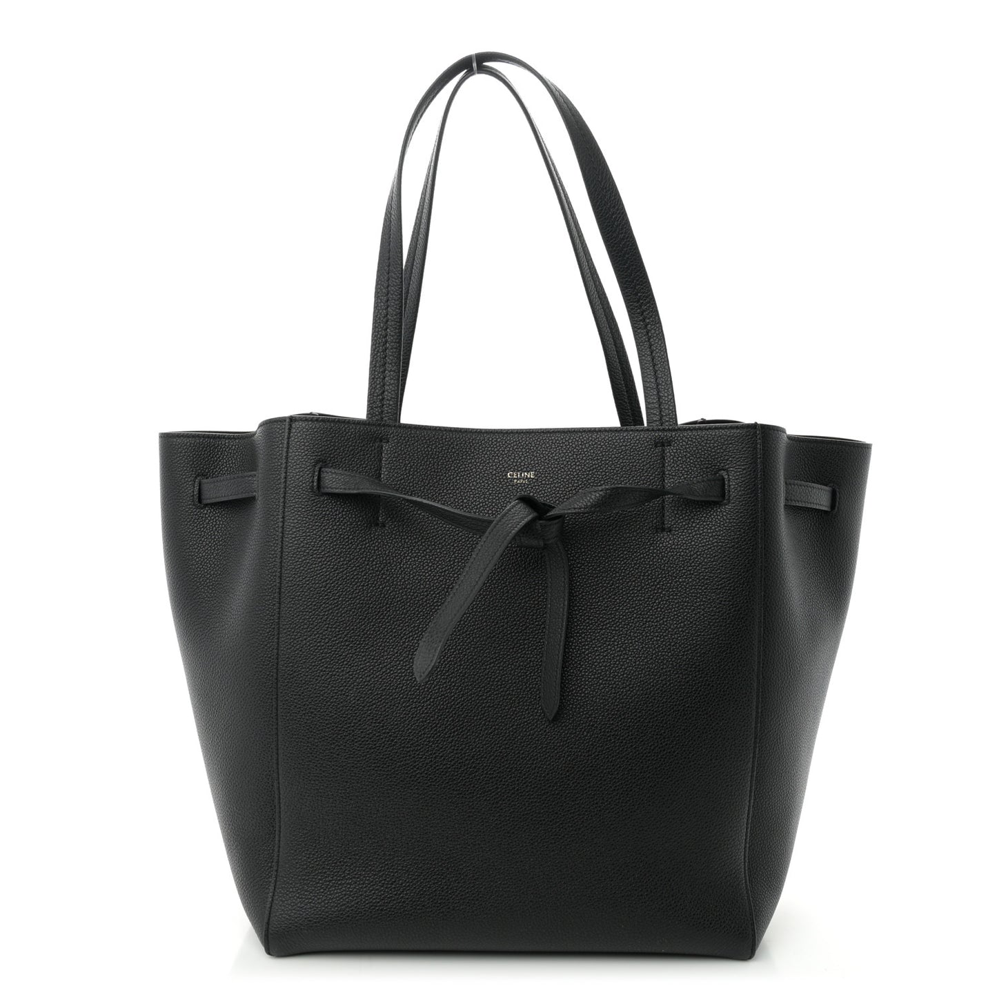 Soft Grained Calfskin Small Belt Cabas Phantom Black