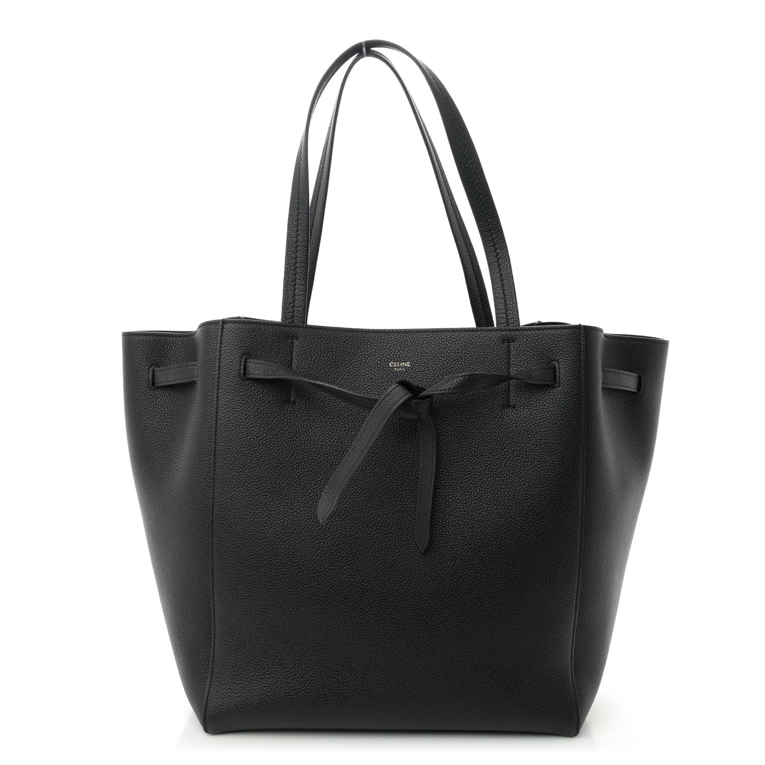 Celine Soft Grained Calfskin Small Belt Cabas Phantom Black 1 of 10