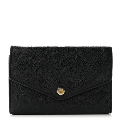 Louis Vuitton Empreinte Compact Curieuse Wallet Black 1 of 9