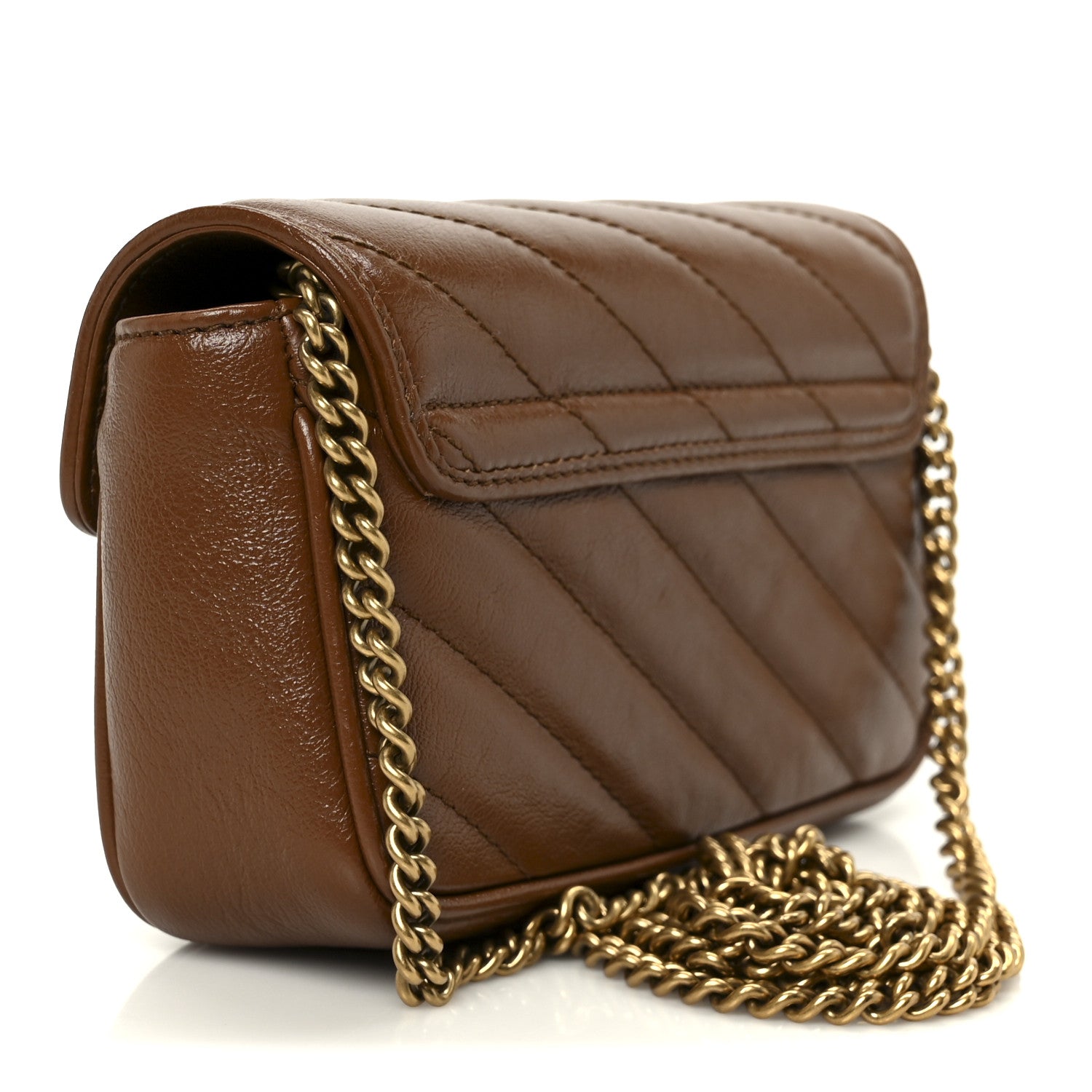 Gucci Azalea Calfskin Matelasse Diagonal Super Mini GG Marmont Shoulder Bag Cuir 3 of 11
