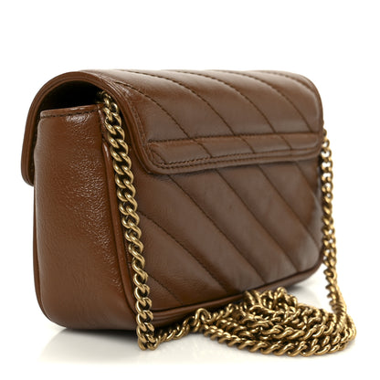 Gucci Azalea Calfskin Matelasse Diagonal Super Mini GG Marmont Shoulder Bag Cuir 3 of 11