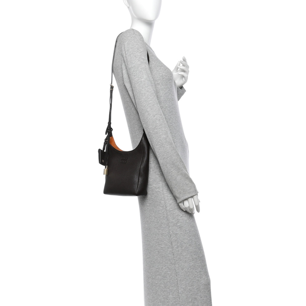 Vitello Phenix Small Padlock Crossbody Bag Moro
