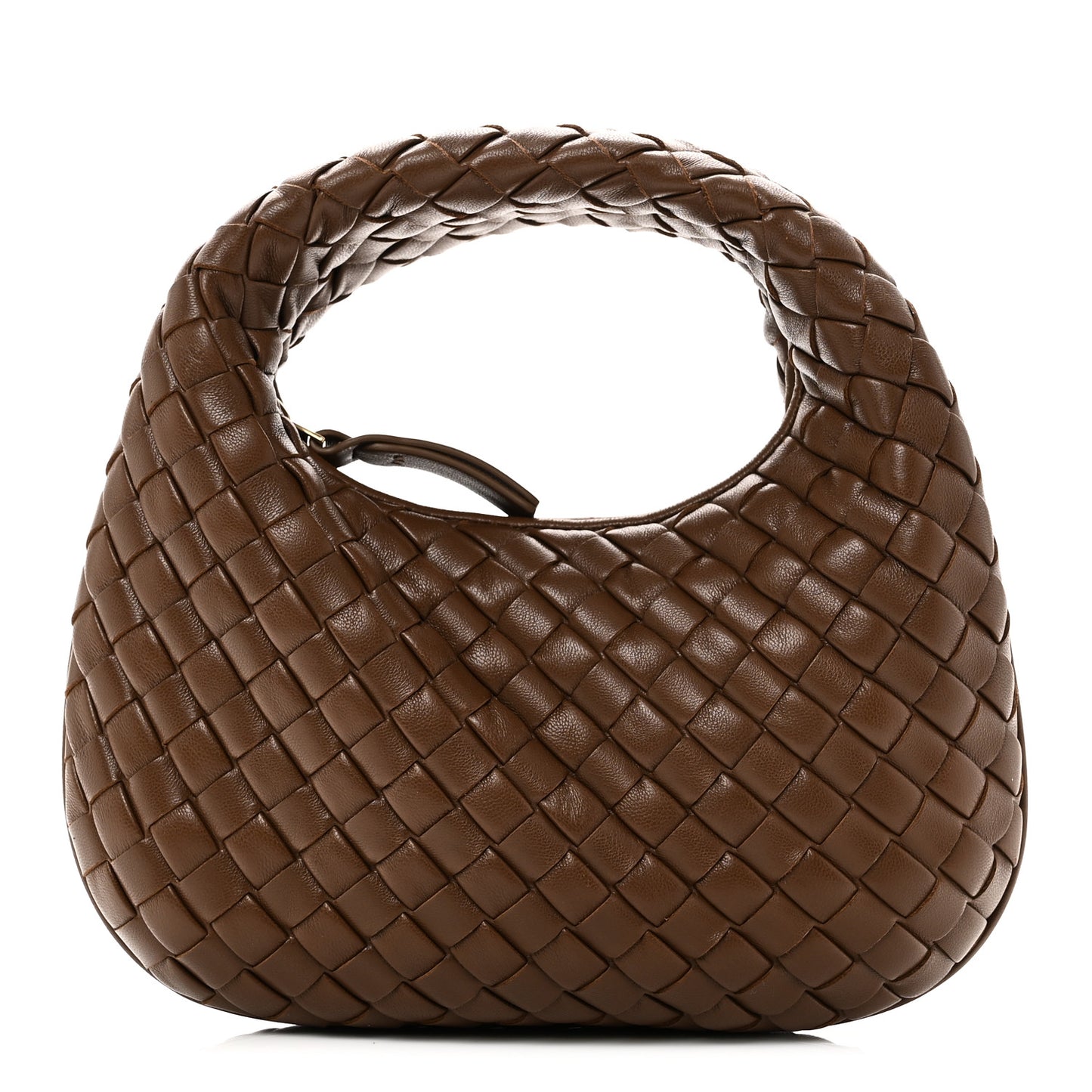 Nappa Intrecciato Baby Veneta Hobo Nocciola