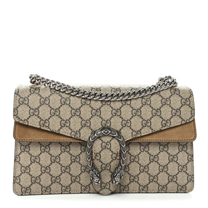 Gucci GG Supreme Monogram Small Dionysus Shoulder Bag Taupe 1 of 11