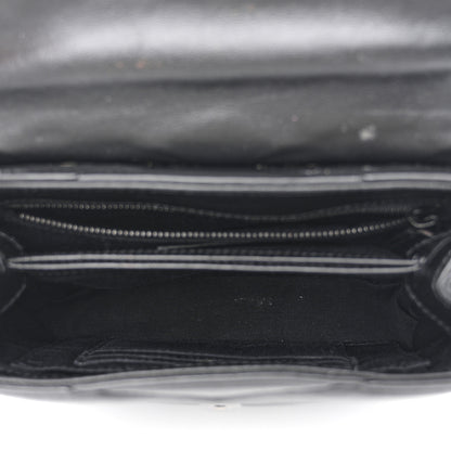Saint Laurent Calfskin Y Quilted Monogram Monochrome Toy Loulou Crossbody Bag Black 5 of 12