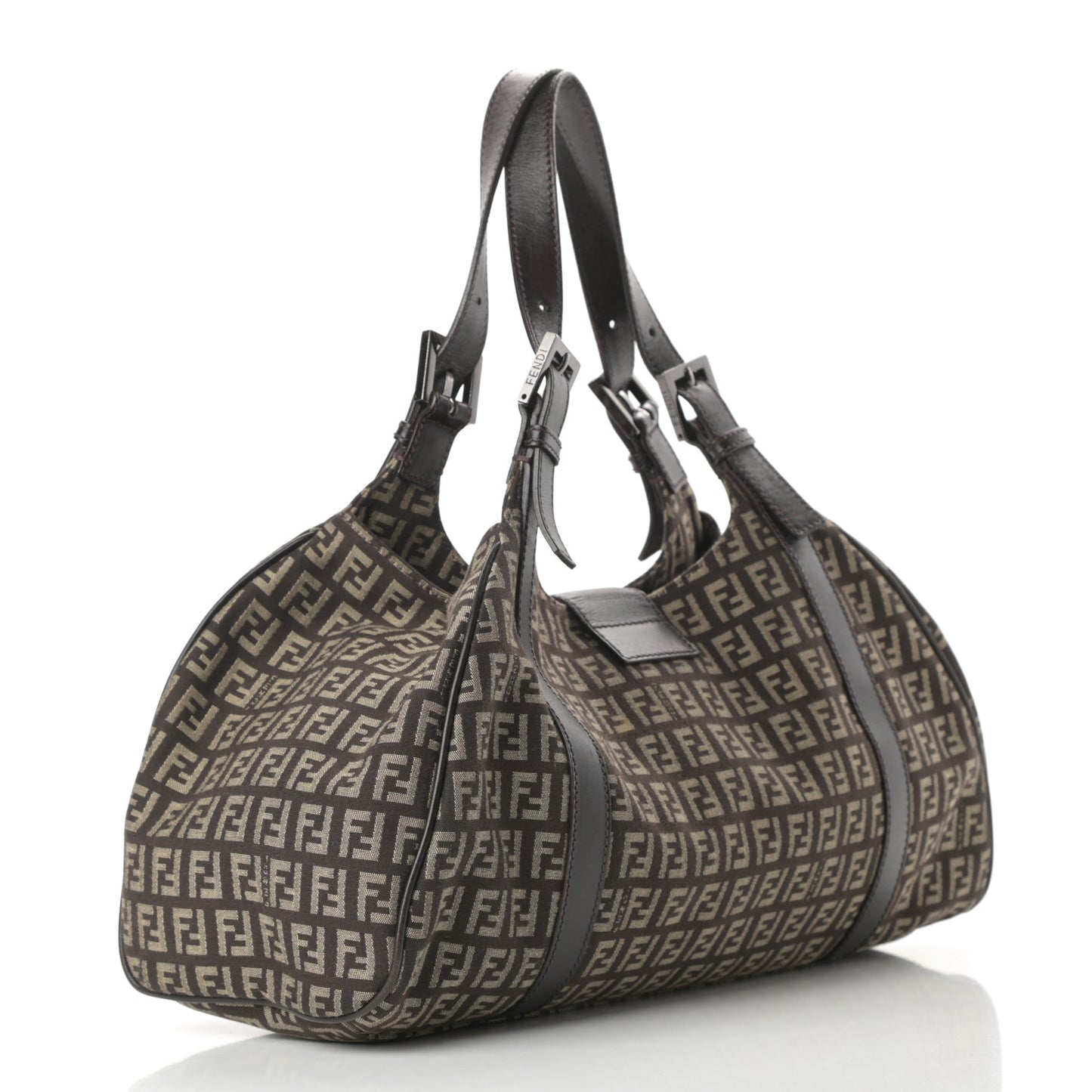 Zucchino Vitello Shoulder Bag Testa di Moro Beige