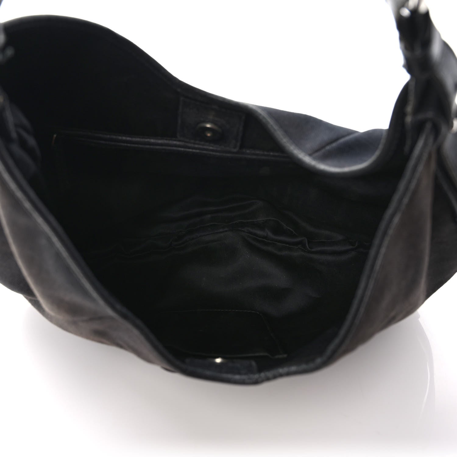 Saint Laurent Denim Mombasa Hobo Black 4 of 7