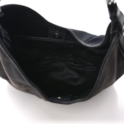 Saint Laurent Denim Mombasa Hobo Black 4 of 7