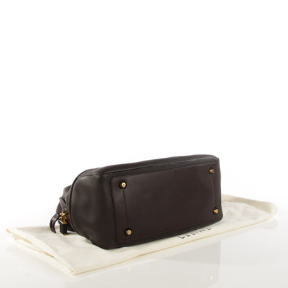 Celine Calfskin Bowler Bag Dark Brown 4 of 7