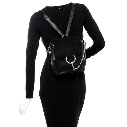 Chloe Suede Calfskin Small Faye Backpack Black 2 of 7