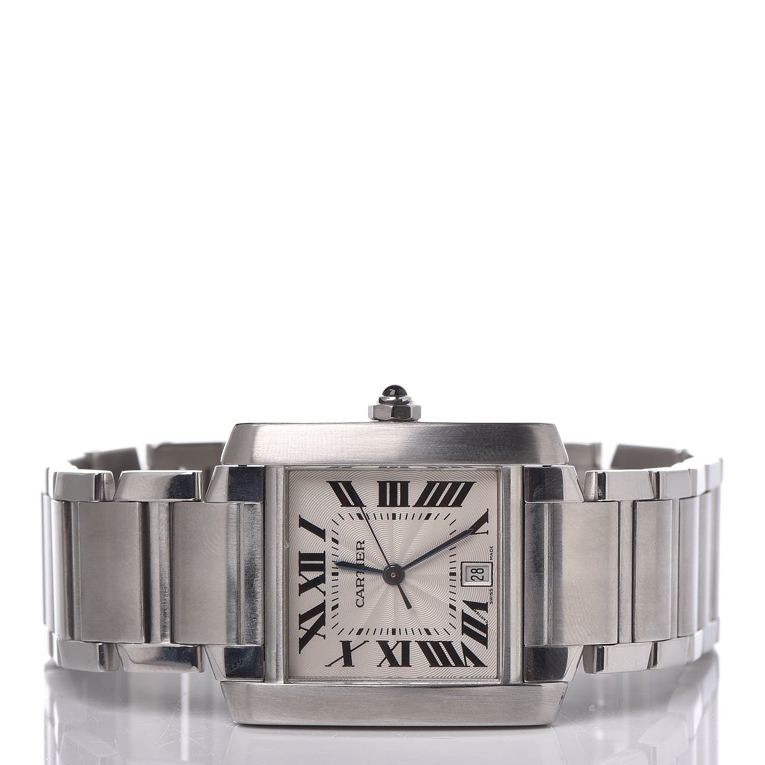 Cartier Stainless Steel 28mm Tank Francaise Automatic Watch 3 of 6