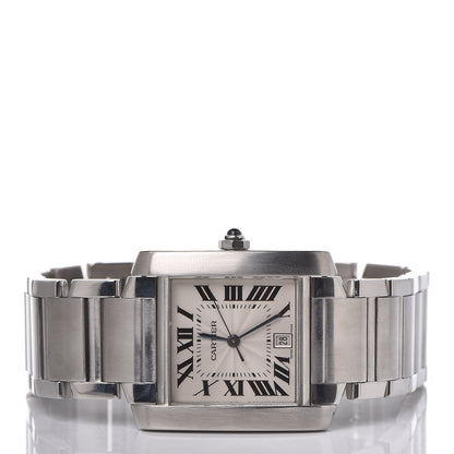 Cartier Stainless Steel 28mm Tank Francaise Automatic Watch 3 of 6