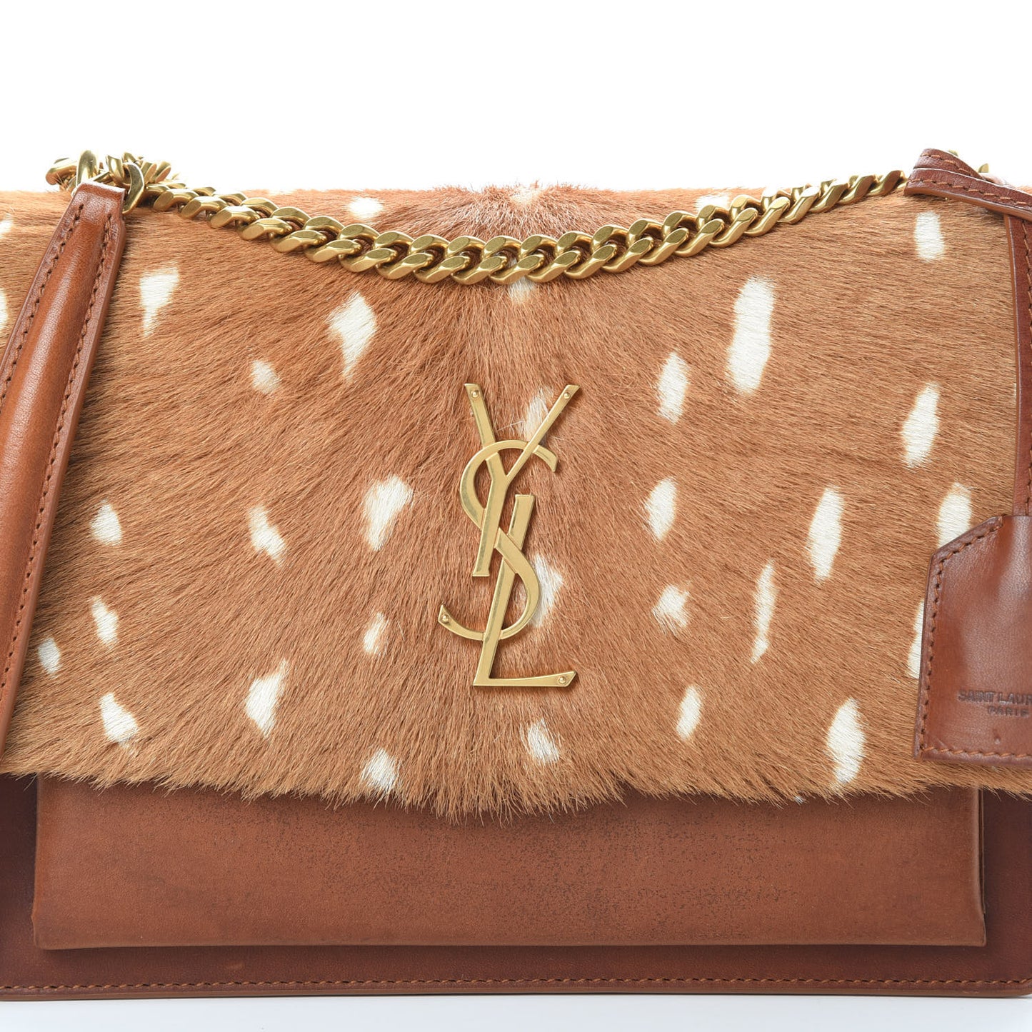 Pony Hair Calfskin Medium Monogram Sunset Fawn