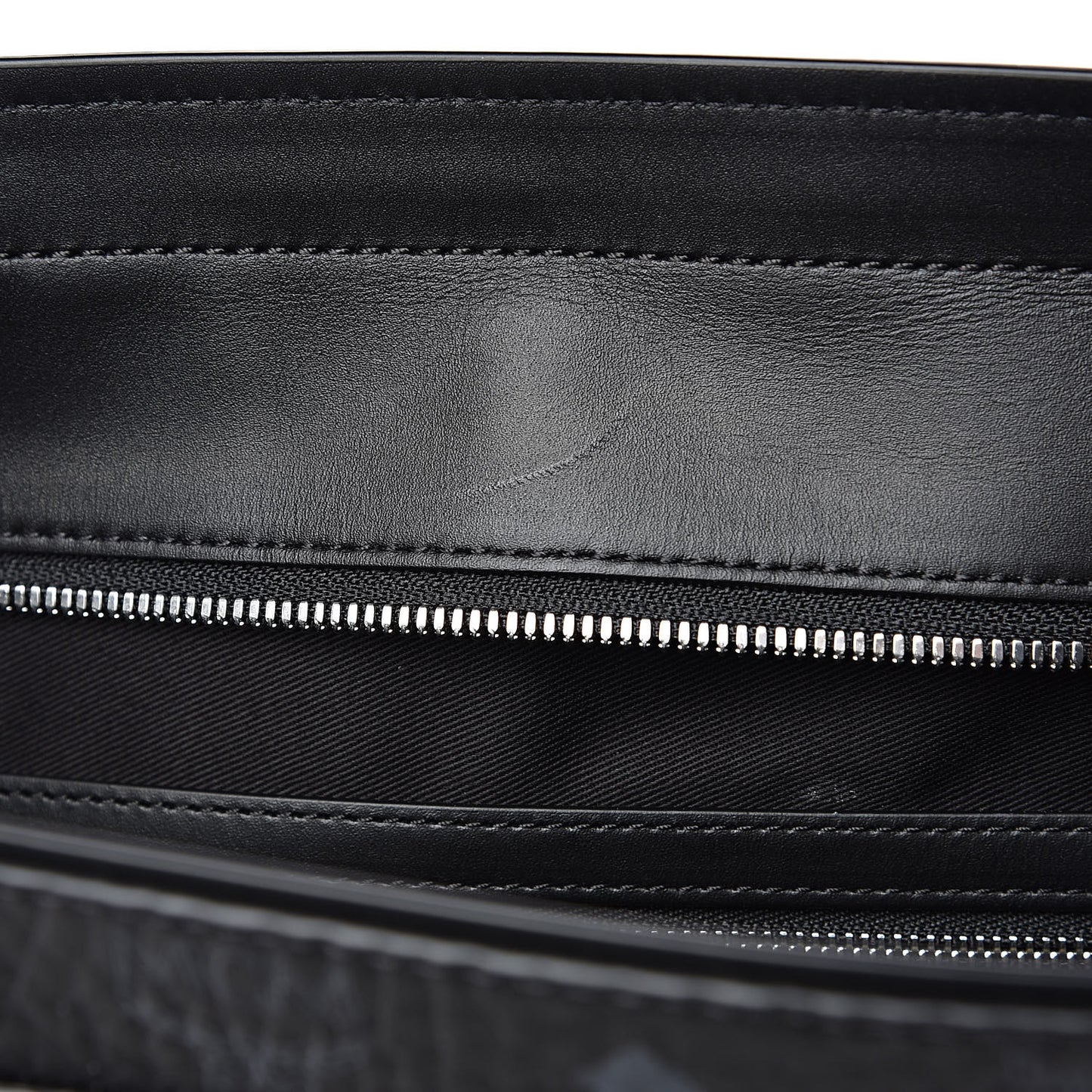 Metallic Visetos Striped Medium Anya Shopper Tote Black Silver