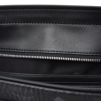 MCM Metallic Visetos Striped Medium Anya Shopper Tote Black Silver 11 of 11