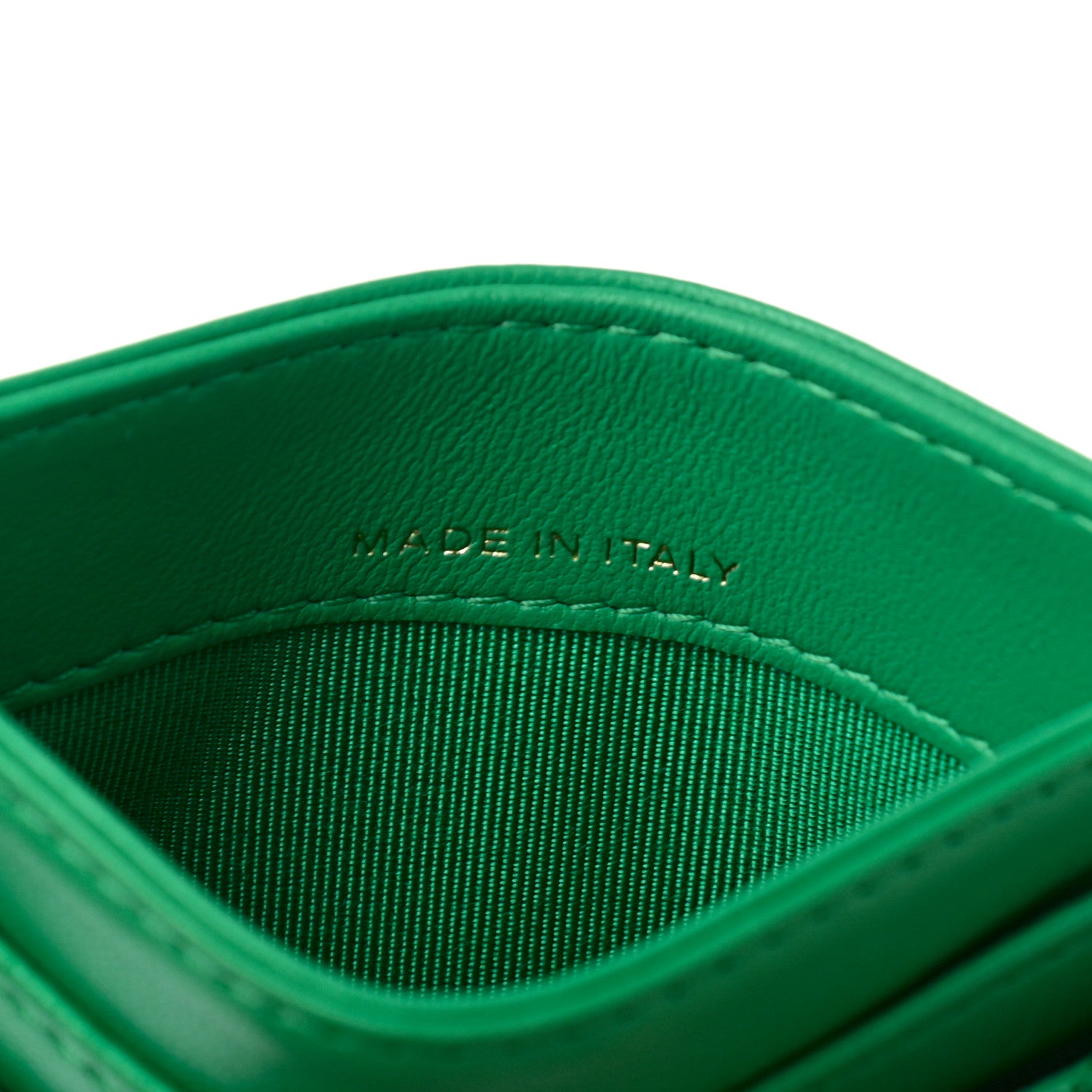 Chanel Lambskin Quilted Card Holder Green 7 of 8