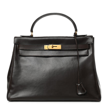 Hermes Box Kelly Retourne 32 Chocolate 1 of 13