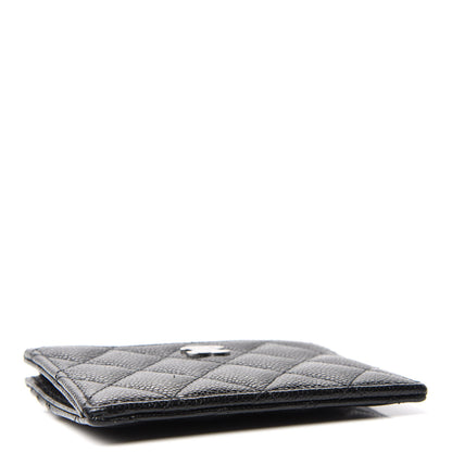 Chanel Caviar Quilted CC Zip Card Holder Black 7 of 16