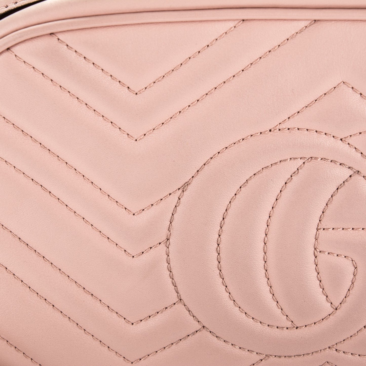 Calfskin Matelasse Small GG Marmont Chain Shoulder Bag Perfect Pink