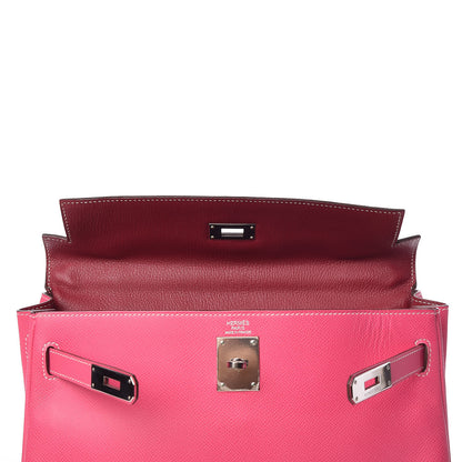 Hermes Epsom Candy Kelly Retourne 32 Rose Tyrien Rubis 11 of 40