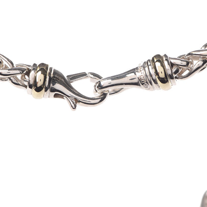 David Yurman Sterling Silver 14K Yellow Gold 6mm Wheat Chain Necklace 4 of 5